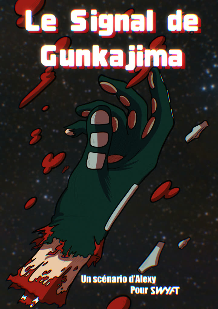 Affiche du Signal de Gunkajima, une main flottant dans l'espace